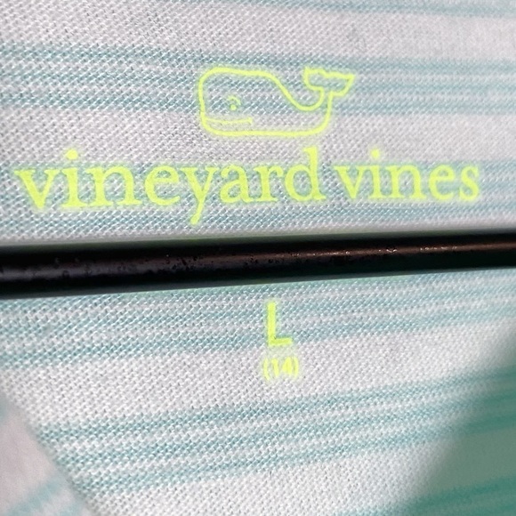 Vineyard Vines Crystal Blue Stripe Vintage Whale Hoodie T - Picture 3 of 12
